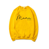 Schickes, personalisiertes Mama-Sweatshirt mit stilvollem Komfort für den Muttertag und frischgebackene Mütter