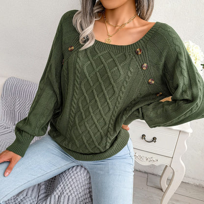 Women Sweater Streetwear Pullovers Knitted Warm Long Sleeves Casual