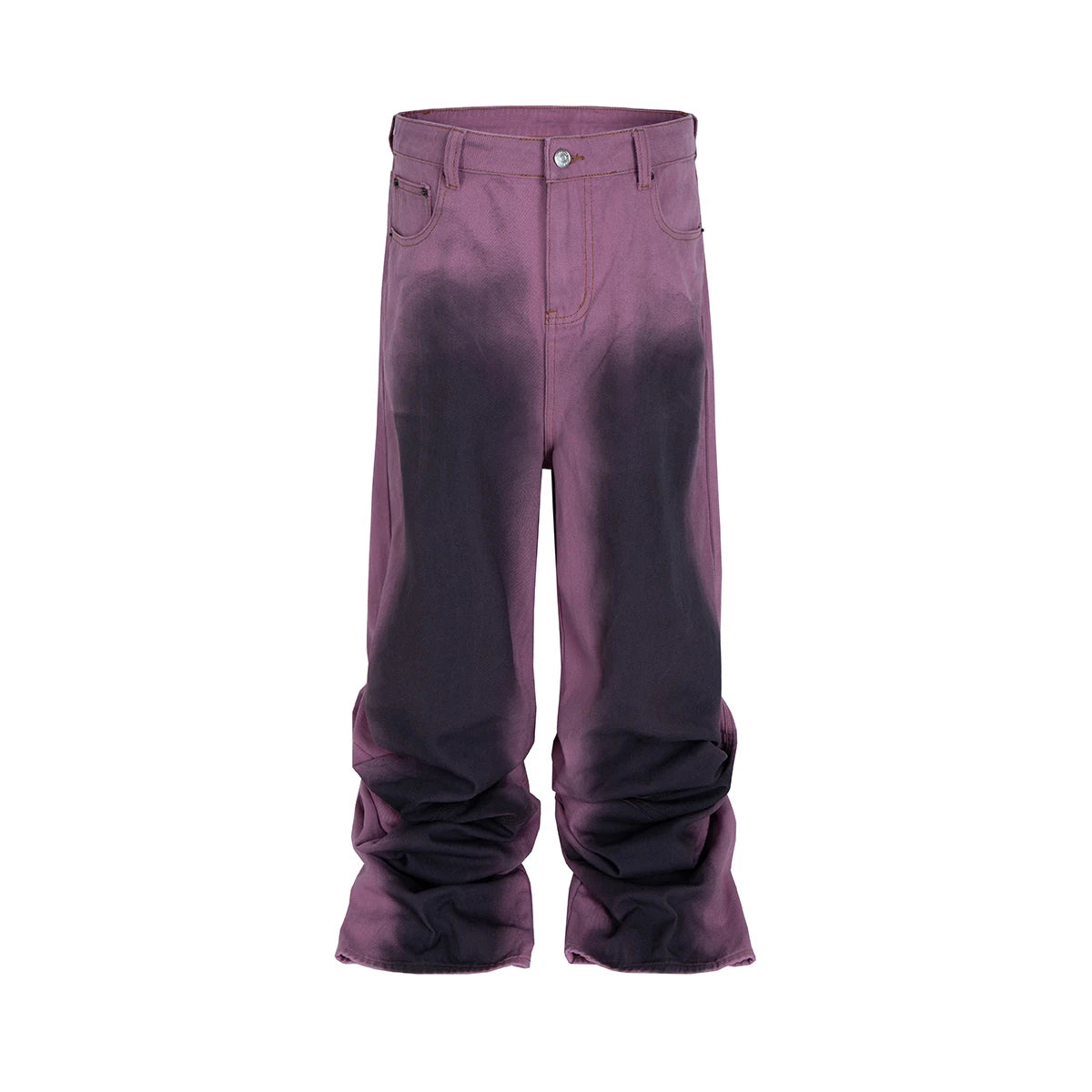 Men High Street Painted Wide-Leg Cargo Jeans