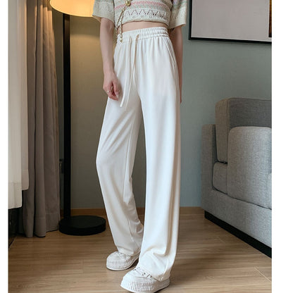 Women  Pants Vintage High  Baggy Korean Spring Summer Autumn Wide Leg - xinnzy