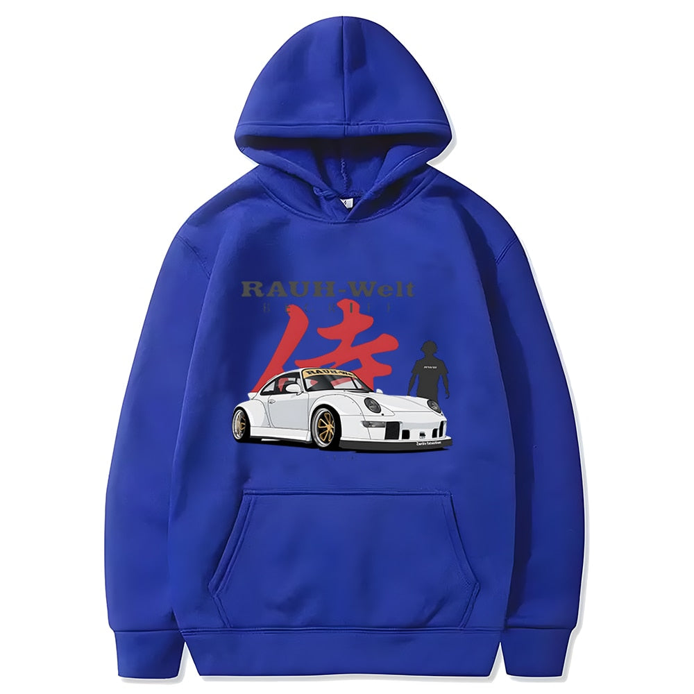 Herren Hoodies Harajuku Japanischer Anime Cartoon Print Lässig