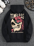 Men's Skull Print Hoodie Comfortable Everyday