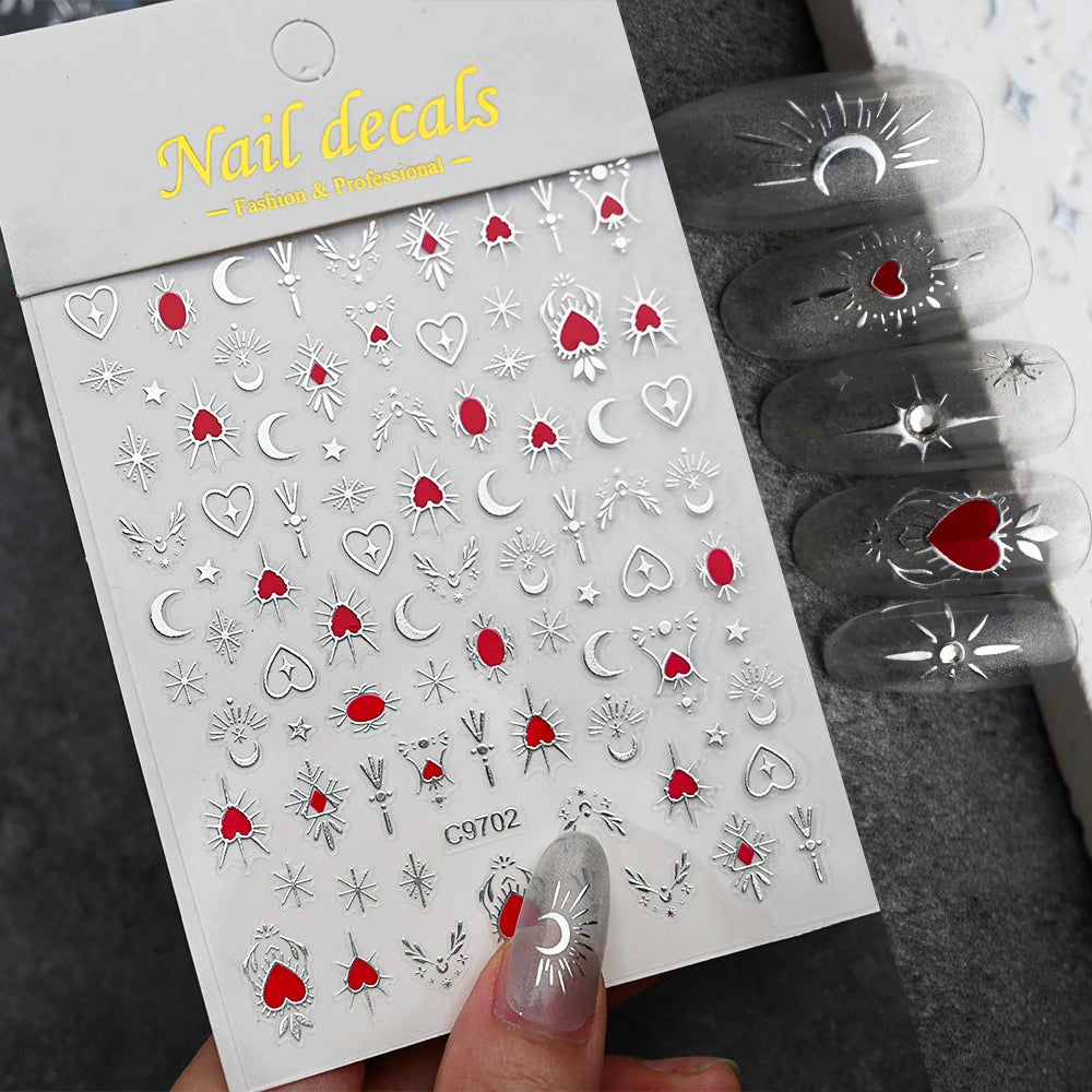 Glossy Y2K Star Nail Decals