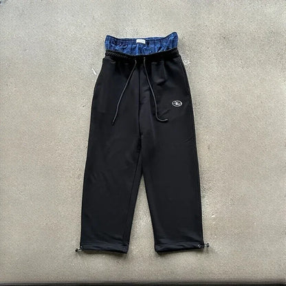 Y2K Boxer Sweatpants Double Waist Joggers
