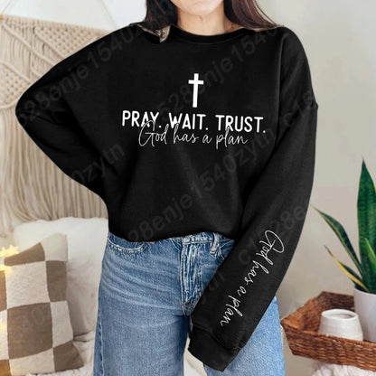 Uplifting Christian Quote Crewneck Sweatshirt Long Sleeve