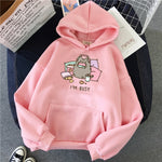 Hoodie Frauen Cartoon Lustige Die Katze Harajuku Streatwear