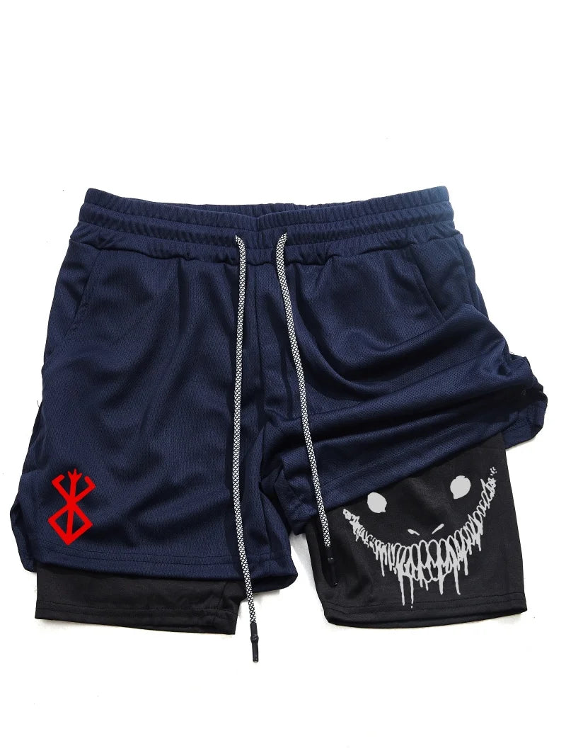 Berserk- Men's 2-in-1 sports shorts, running quick drying shorts