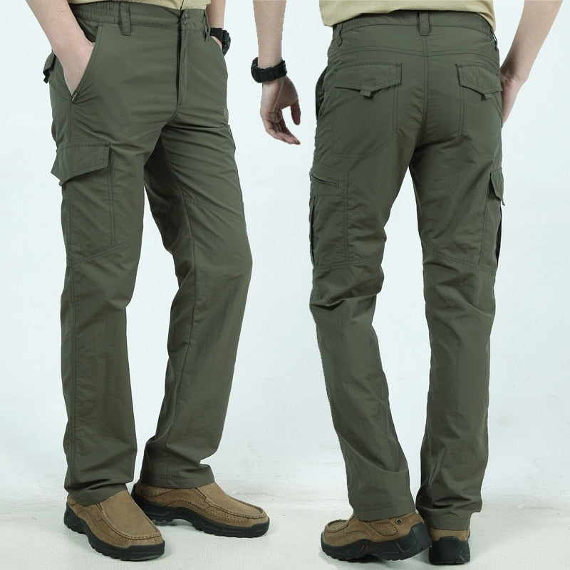 Tactical Cargo Pants Mens Lightweight Army Military Waterproof Quick Dry