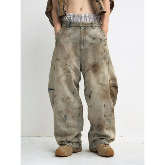 Women Y2K High-Waisted Baggy Jeans Retro Grunge