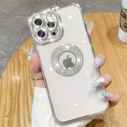 Deluxe Bling Diamond Handyhülle für iPhone, transparent, weiches Silikon