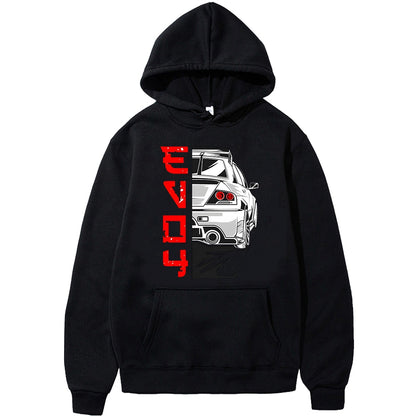 Men Hoodie Harajuku Cartoon Anime Kawaii Car Casual