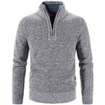 Men Autumn and Winter Sweaters Knit Stand Collar Pullover