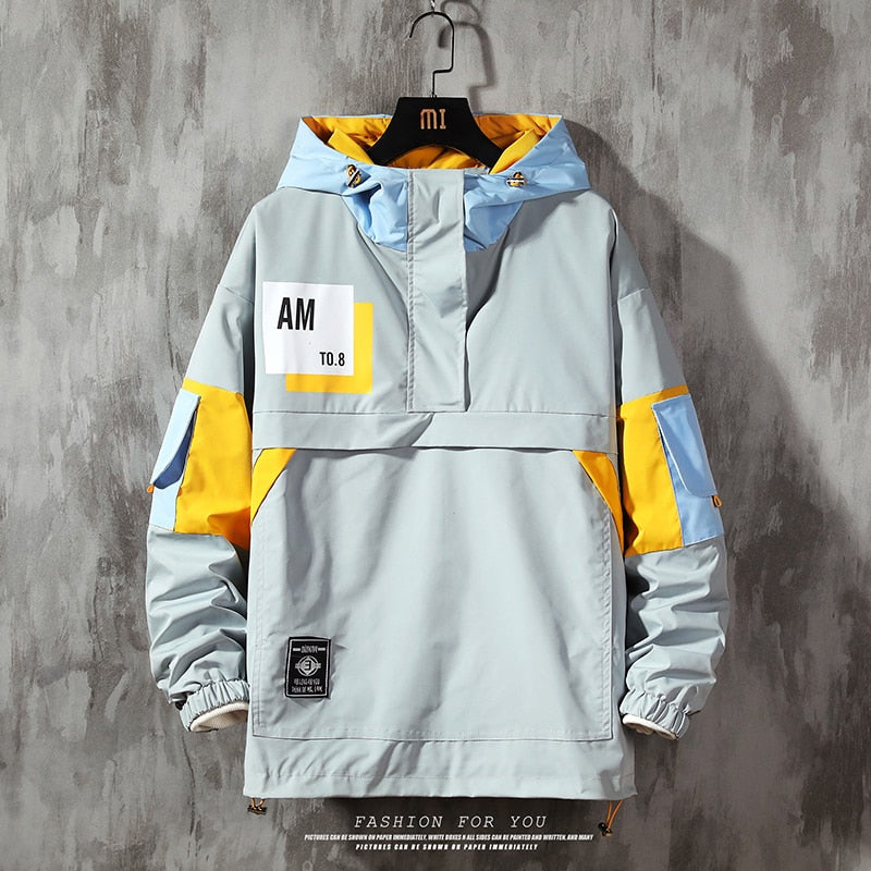 Men hoodie Outwear Fashion Casual Streetwear  Waterproof