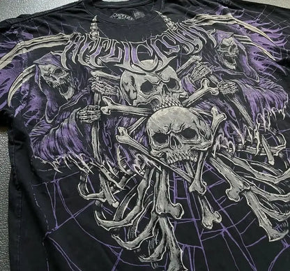 Personalized Graffiti Gothic Street Fashion Oversized T-Shirt Men