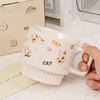 Ceramic coffee cup chocolate milk cup tea cup mug cute cat design