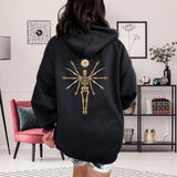 Sun Skeleton Hoodie Women Pullover