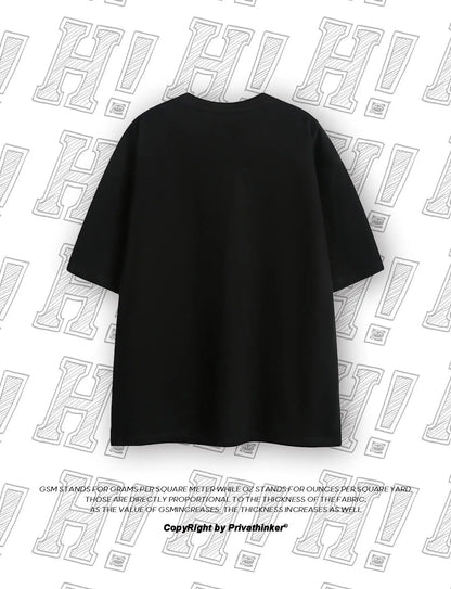 Say Hi Graphic Oversize T-shirts Casual Kpop Top Y2K Tees Streetwear