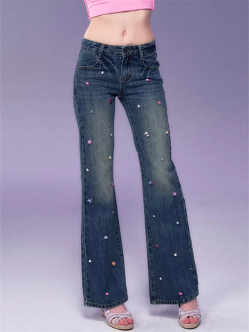 Y2K Fairycore Vintage Blue Jeans für Damen