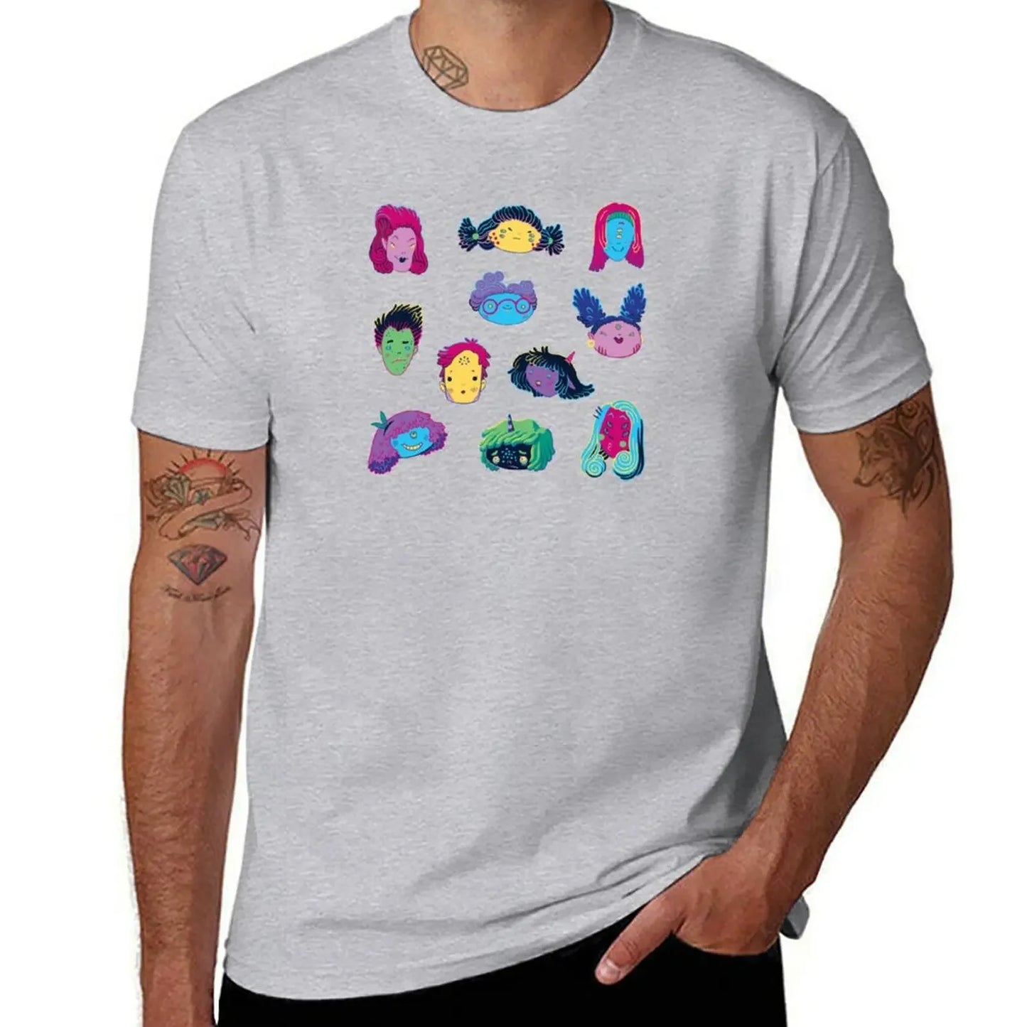 Doodle Heads Tee Luxury Labubu Men Graphic Pack