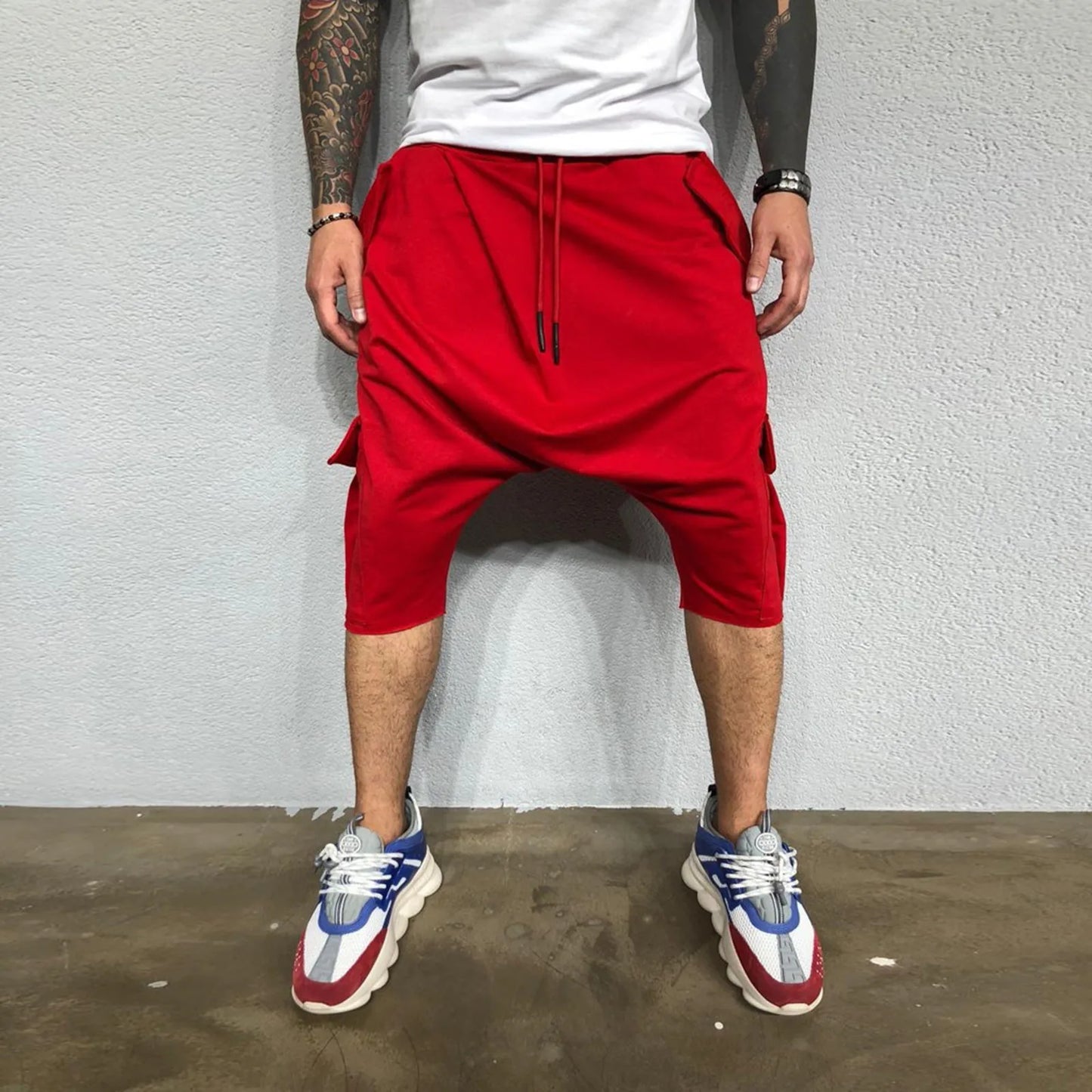 Casual Sweatpants For Men Hip Hop Trend In America Loose Solid Street Sports