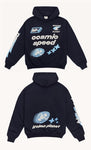 Harajuku Racing Puff Print Oversized Hoodie Top Quality Streetwear