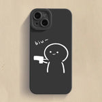 Cute Cartoon Funny Man Couple Phone Case for iPhone