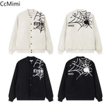 Autumn and Winter 2024 Trendy Spider Embroidered Baseball Jacket