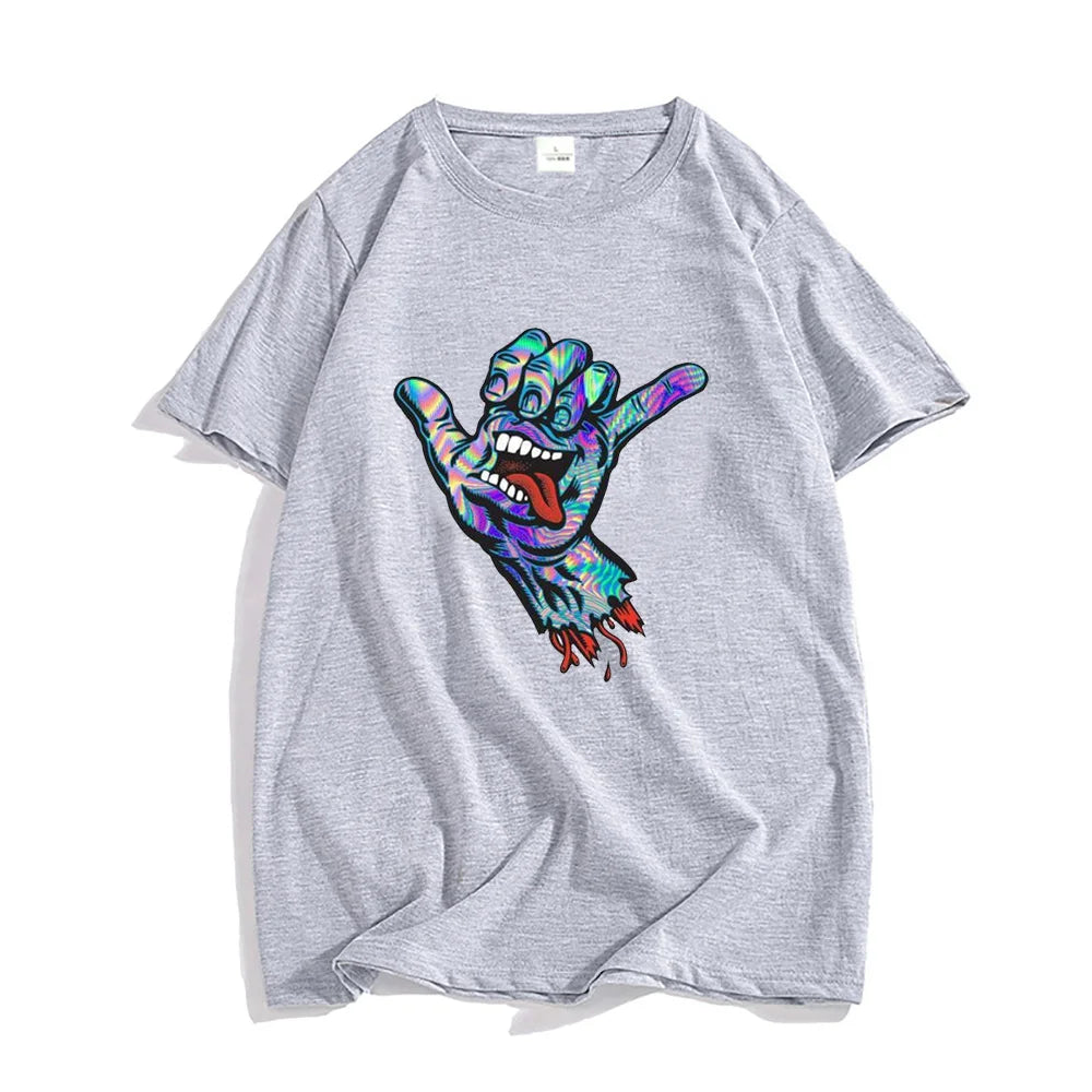 SantaCruz Strange Graphic 100% Cotton Shirts Prevalent Y2k