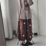 Women Vintage Cute Loose Trousers Girls Harajuku Sweatpants Sweet Flower