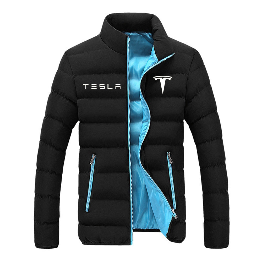 TESLA New Printing Cotton Clothing Winter Snowy Day Warm Jacket  Tops Coat Harajuku Hoodies - xinnzy