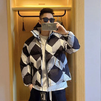 Men’s Quilted Winter Jacket Warm Luxury Y2K Cheap Sale New In
