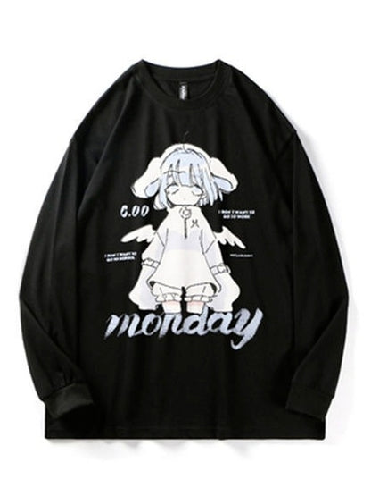 Hoodies Frauen Japanischer Harajuku Niedlicher Cartoon