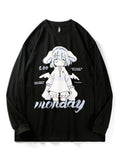 Anime Oversized Sweatshirt Streetwear Women Harajuku Cute Cartoon