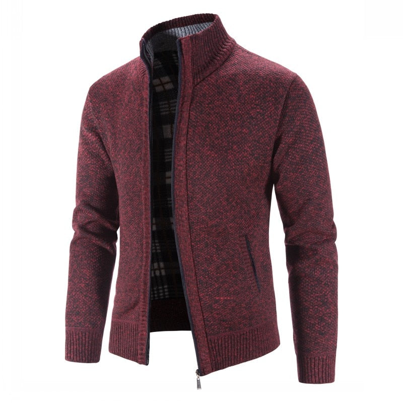 Sweater Men Fashion Slim Fit Cardigan Men Causal Sweaters Coats Solid - xinnzy