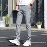 Men Pants Slim Straight Stretch Classic Trousers Spring Autumn Pant High quality - xinnzy