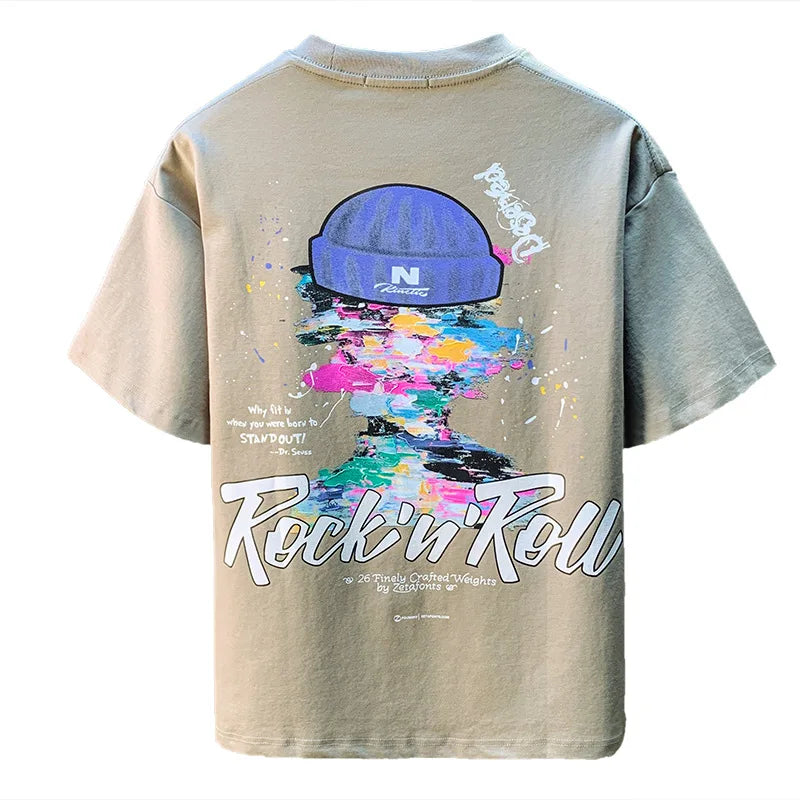 2025 Men’s Summer Graphic Tee Loose Fit Streetwear Top