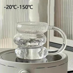 200-530ml Transparent Hitzebeständigem Glas Tasse Glas Latte Becher Tee Saft 