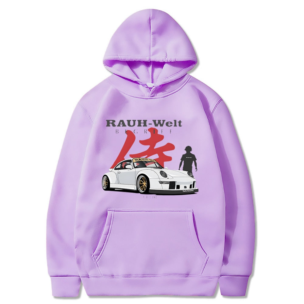 Herren Hoodies Harajuku Japanischer Anime Cartoon Print Lässig