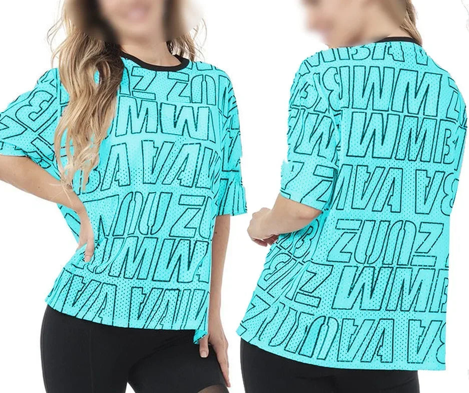 Summer Fitness Tshirt - Loose Dance/Yoga Quick Dry Top