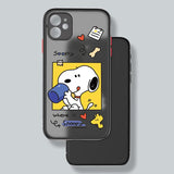 Cartoon S-Snoopyes For Apple iPhone Frosted Translucent Phone Case