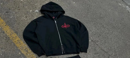 Trendy Gothic Letter Print Hoodie & Pants Set Y2K Streetwear Style