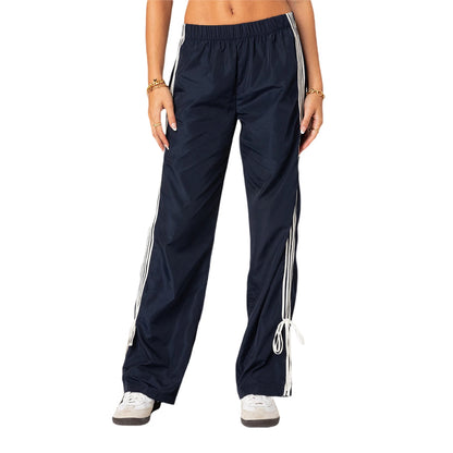 Women’s Loose Striped Sweatpants with Pockets