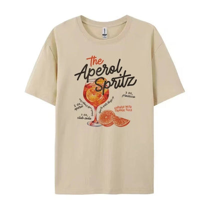 Aperol Spritz Graphic Tee Women’s Vintage Harajuku Casual Top