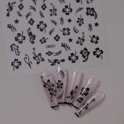 3D Gold Heart Nail Art Stickers