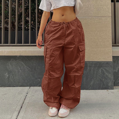 Cargo Pants Y2K Plus Size Low Waist Parachute Loose Baggy Streetwear