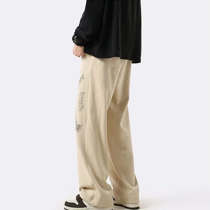 Goth Letter Printed Y2K Men's Pants 2024 Drawstring Sweatpants American Vintage