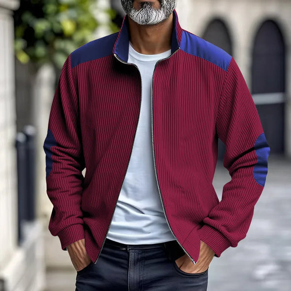 Autumn and Winter Men's Heavy Loose Corduroy Piece Retro Collar Jacket