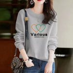 Sweatshirt Ladies Simple Pullover Comfortable Fashion Outwear