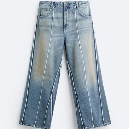 Y2K vintage light blue personality rough