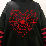 Süße Goth Harajuku Spider Hoodies japanische Punk Streetwear für Frauen